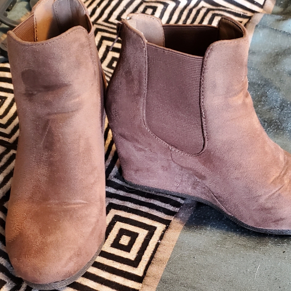 Brown Suede Ankle Boots